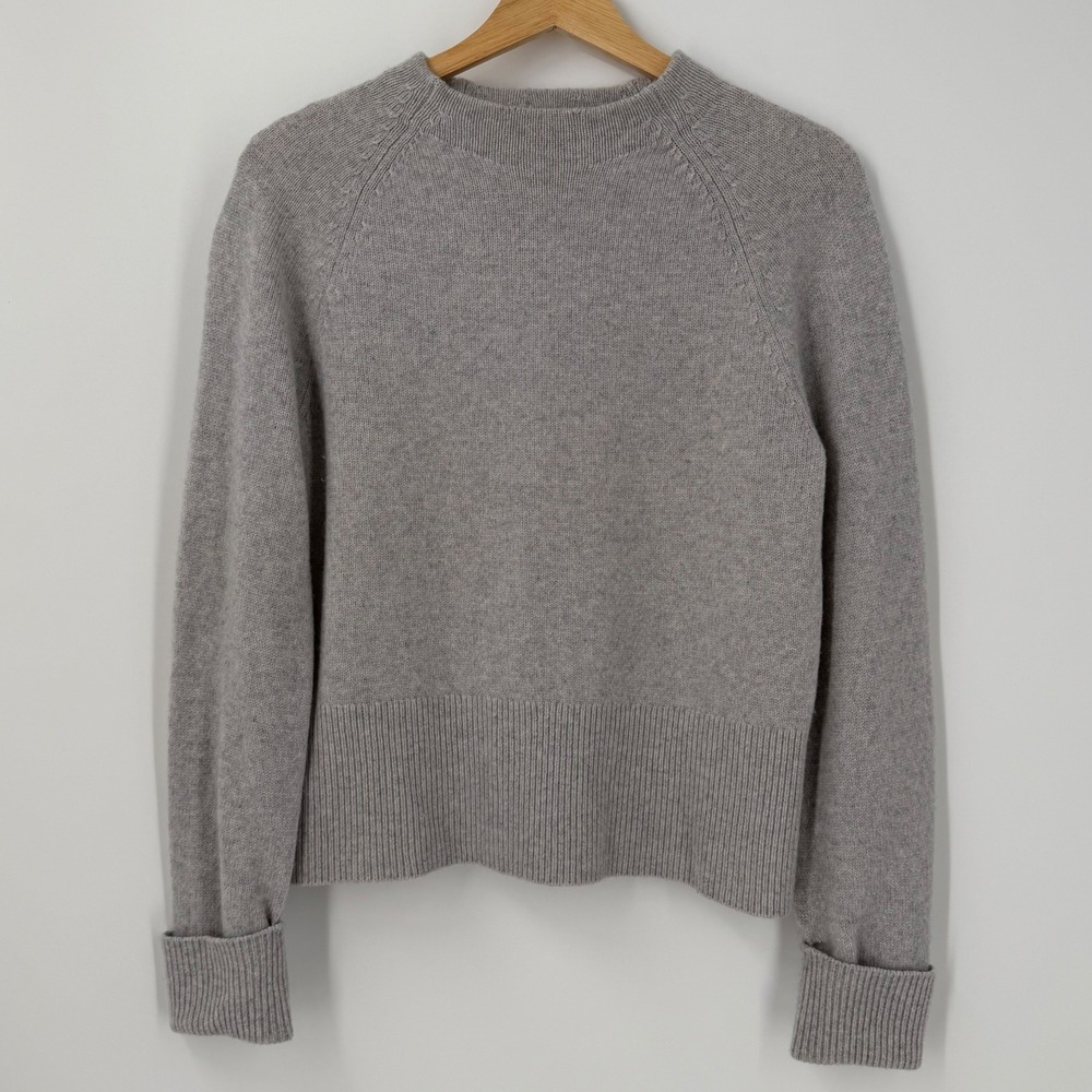 Vince‎ Wool Cashmere Raglan Crewneck Sweater Gray XS RN106730